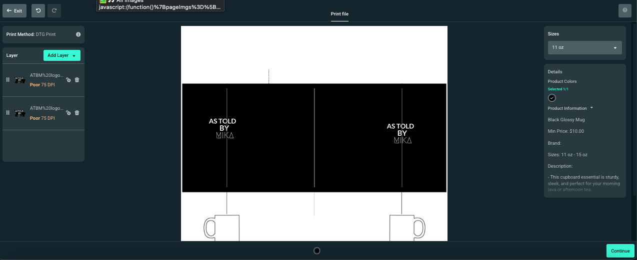 streamlabs merch canvas editor with image